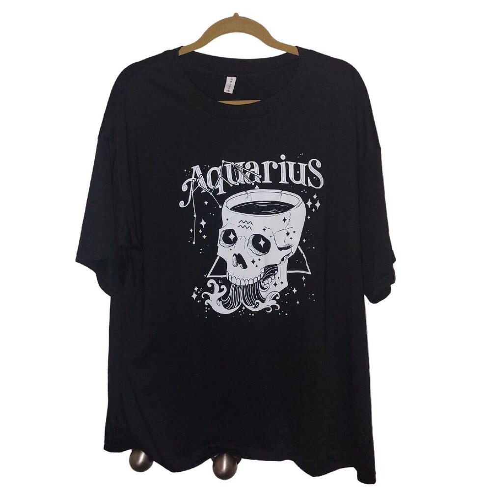 Black Chicyea AQUARIUS Skull T Shirt Size 3XL